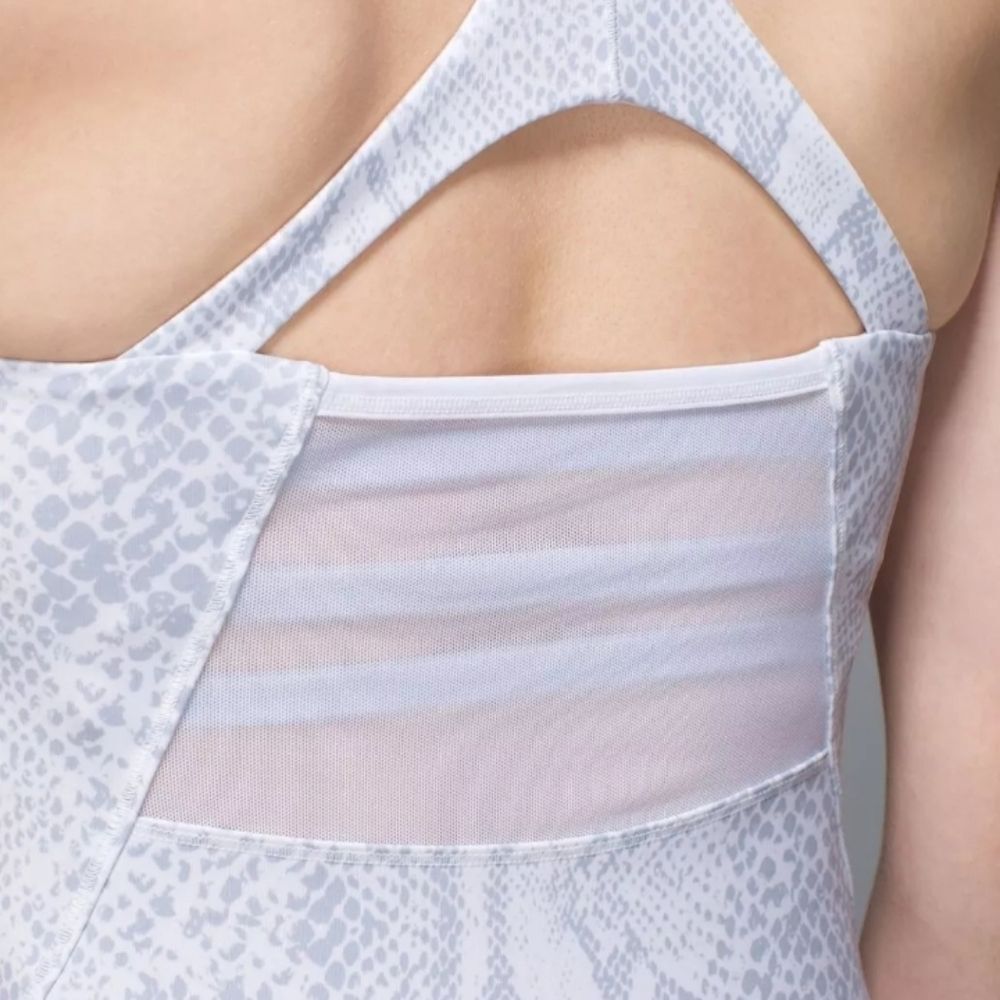 Women's White Patterned Tank Top - Picture 6 of 16